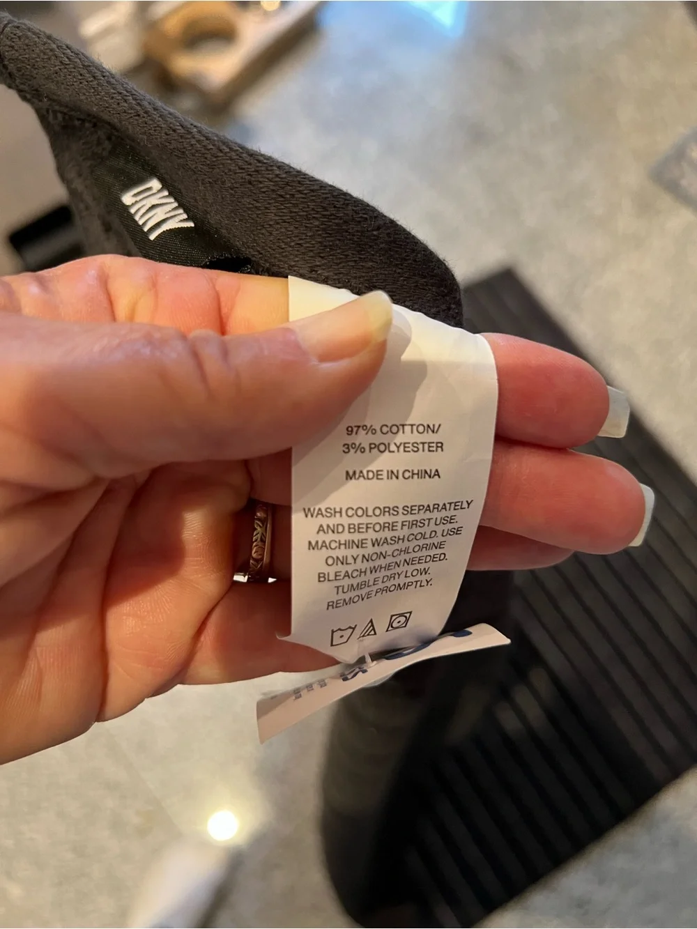DKNY Charcoal Pinstripe Strapless Wrap Dress